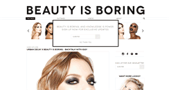 Desktop Screenshot of beautyisboring.com